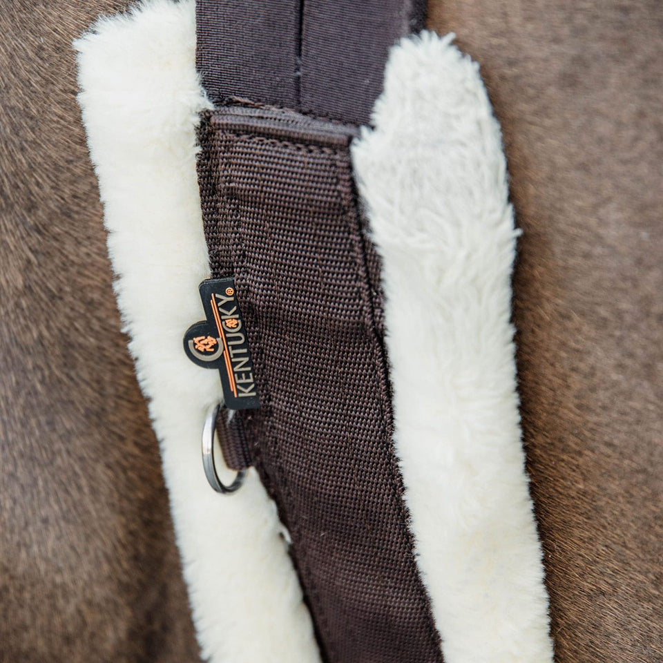 Kentucky Horsewear Sheepskin Girth - Brown/Natural