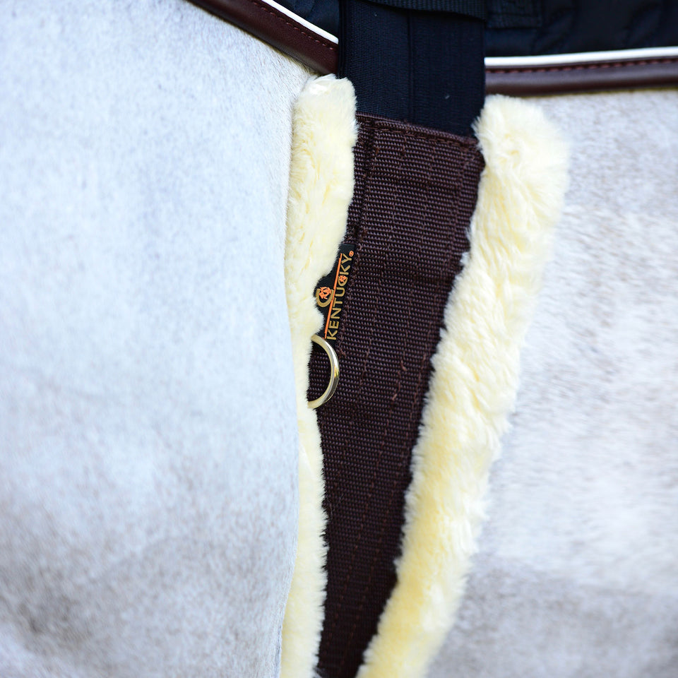 Kentucky Horsewear Sheepskin Girth - Brown/Natural