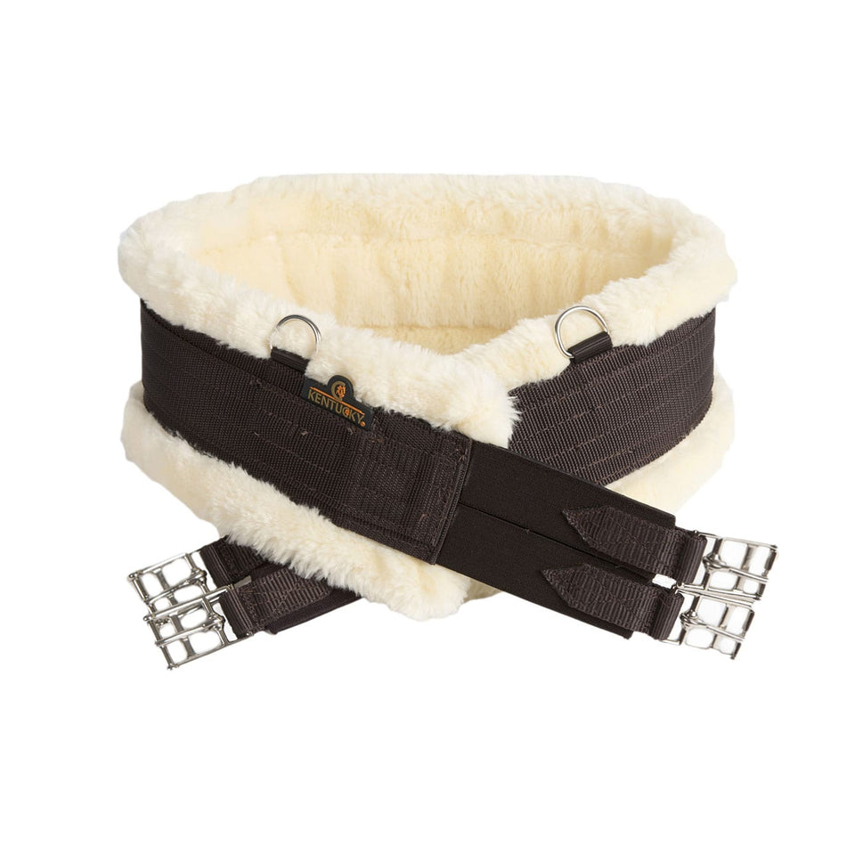 Kentucky Horsewear Sheepskin Girth - Brown/Natural