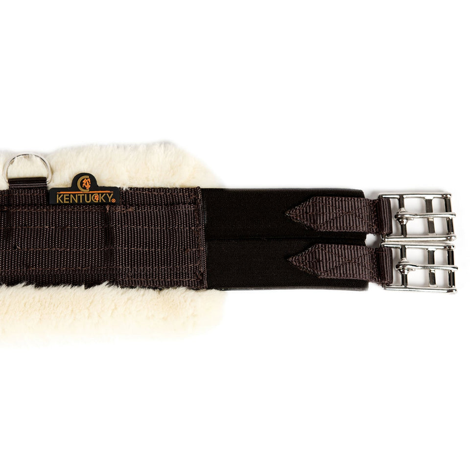 Kentucky Horsewear Sheepskin Girth - Brown/Natural