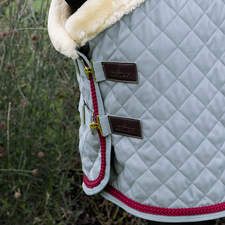 Kentucky Horsewear Show Rug with Braided Rope - Denim Blue