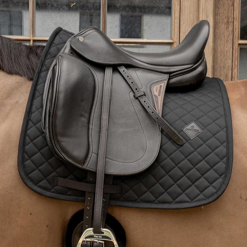 Kentucky Horsewear Skin Friendly Sheepskin Diamond Dressage Saddle Cloth - Black