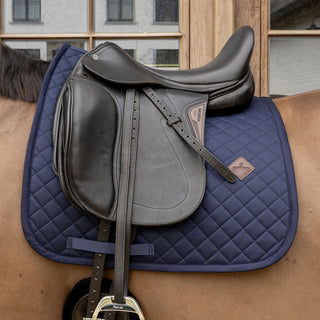 Kentucky Horsewear Skin Friendly Sheepskin Diamond Dressage Saddle Cloth - Navy