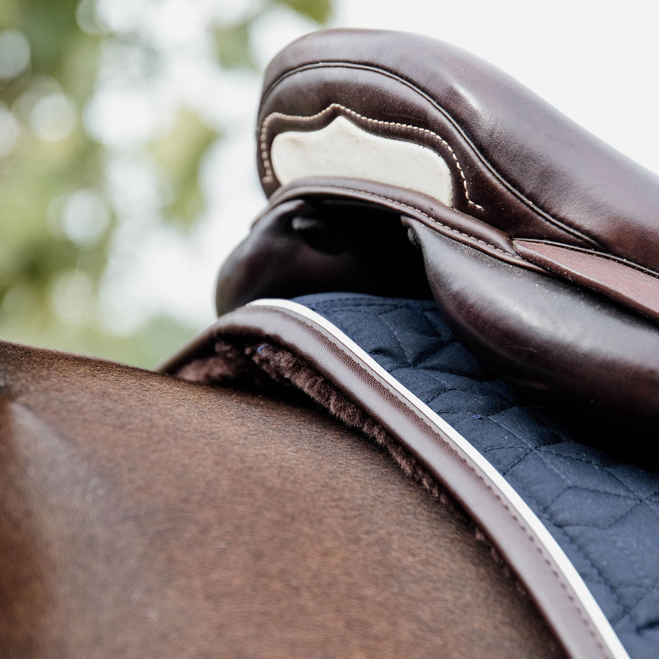 Kentucky Horsewear Skin Friendly Star Quilt Jumping Saddle Cloth - Navy