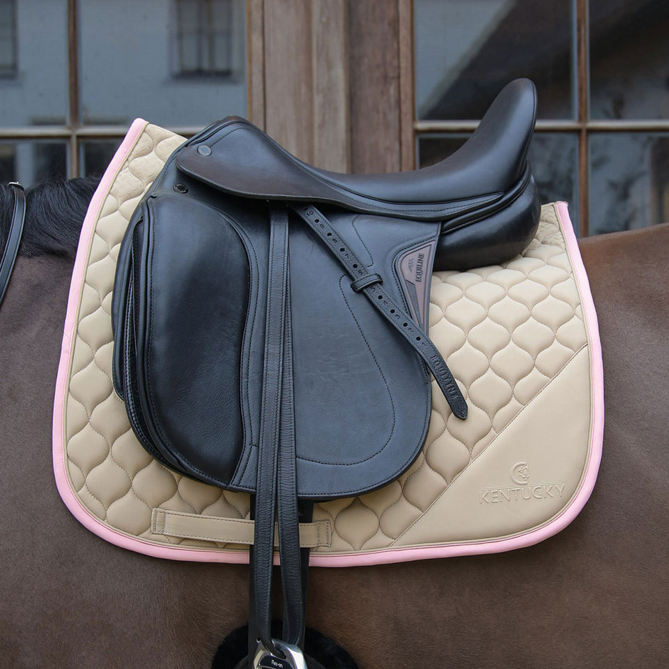 Kentucky Horsewear Softshell Onion Quilt Dressage Saddle Cloth - Beige