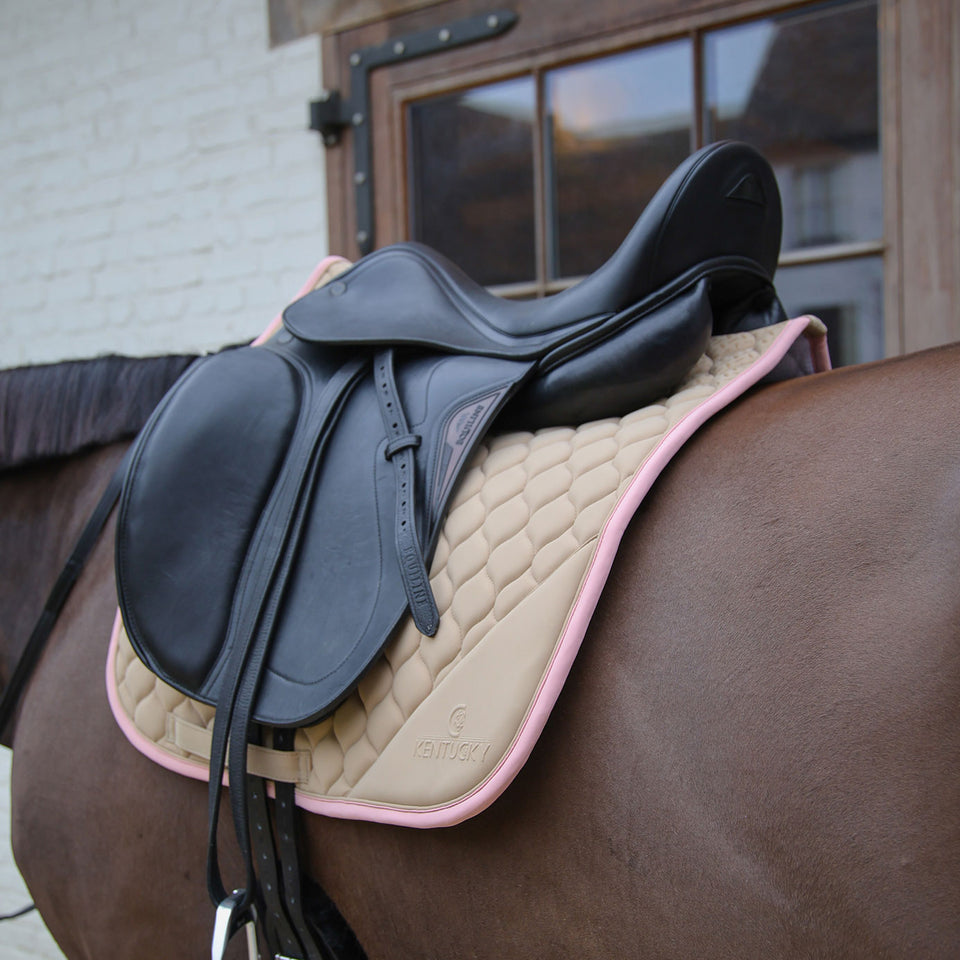 Kentucky Horsewear Softshell Onion Quilt Dressage Saddle Cloth - Beige