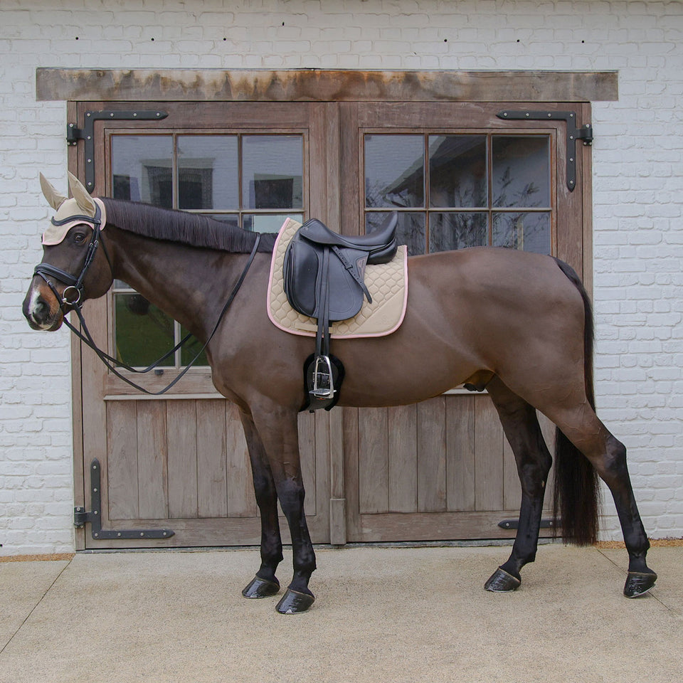 Kentucky Horsewear Softshell Onion Quilt Dressage Saddle Cloth - Beige