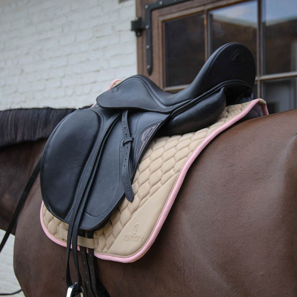 Kentucky Horsewear Softshell Onion Quilt Dressage Saddle Cloth - Beige