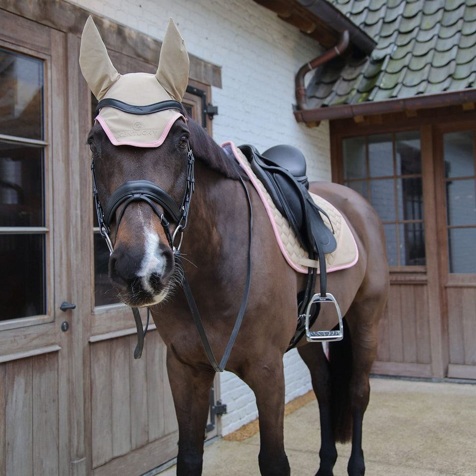 Kentucky Horsewear Softshell Onion Quilt Dressage Saddle Cloth - Beige