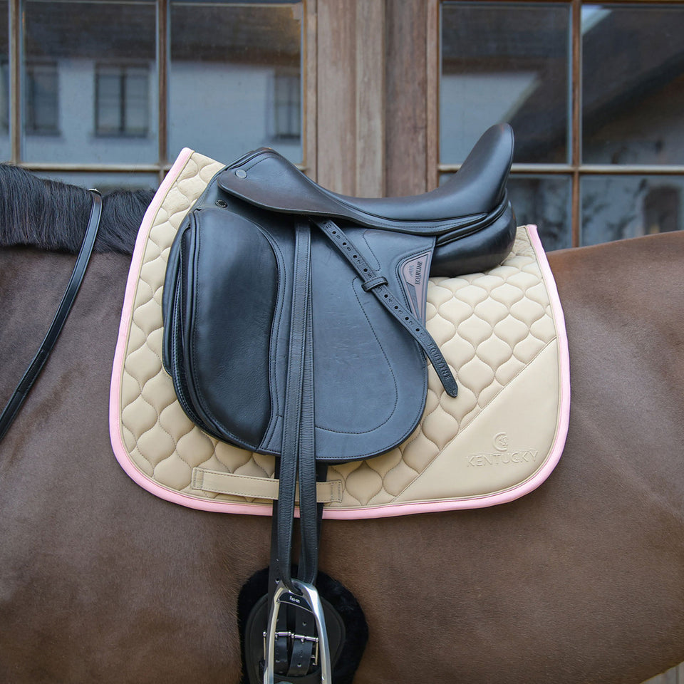 Kentucky Horsewear Softshell Onion Quilt Dressage Saddle Cloth - Beige