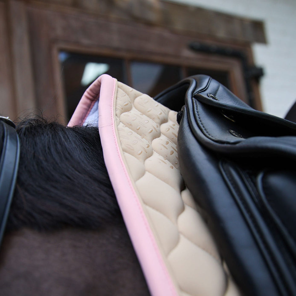 Kentucky Horsewear Softshell Onion Quilt Dressage Saddle Cloth - Beige