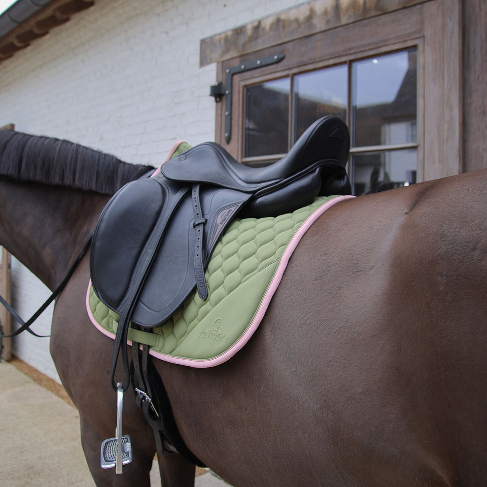 Kentucky Horsewear Softshell Onion Quilt Dressage Saddle Cloth - Khaki