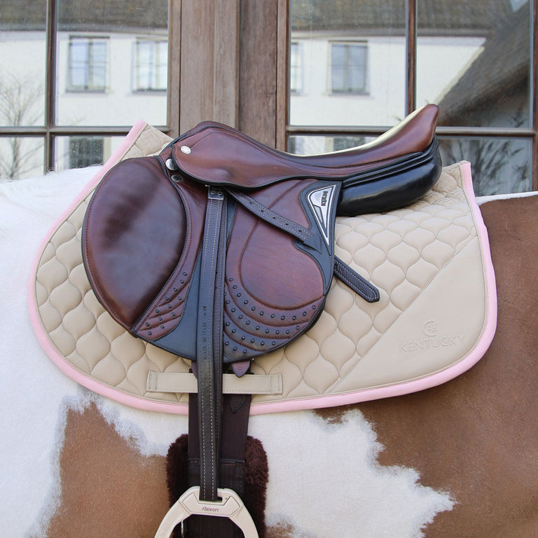 Kentucky Horsewear Softshell Onion Quilt Jumping Saddle Cloth - Beige