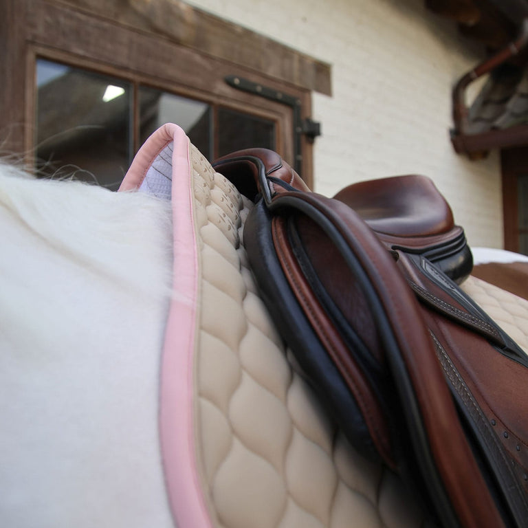 Kentucky Horsewear Softshell Onion Quilt Jumping Saddle Cloth - Beige