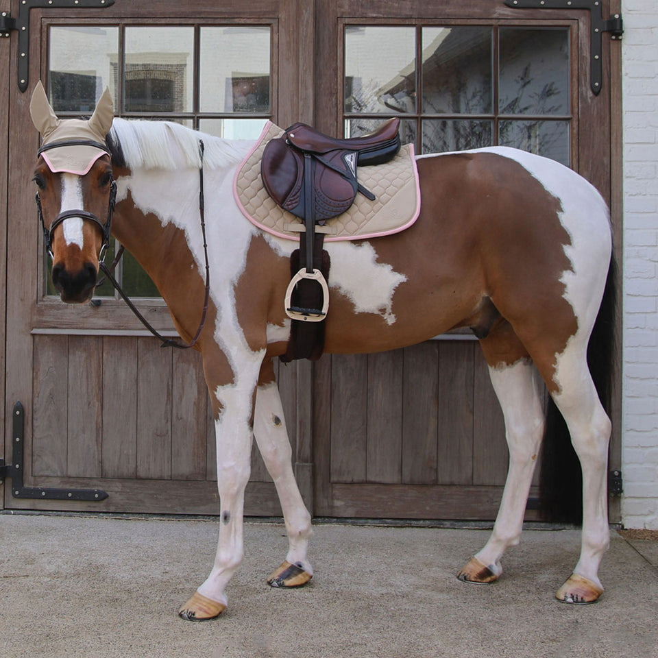 Kentucky Horsewear Softshell Onion Quilt Jumping Saddle Cloth - Beige