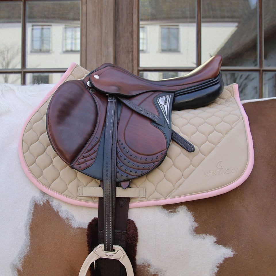 Kentucky Horsewear Softshell Onion Quilt Jumping Saddle Cloth - Beige