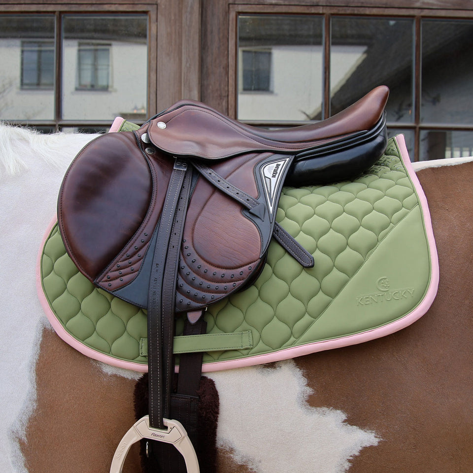 Kentucky Horsewear Softshell Onion Quilt Jumping Saddle Cloth - Khaki