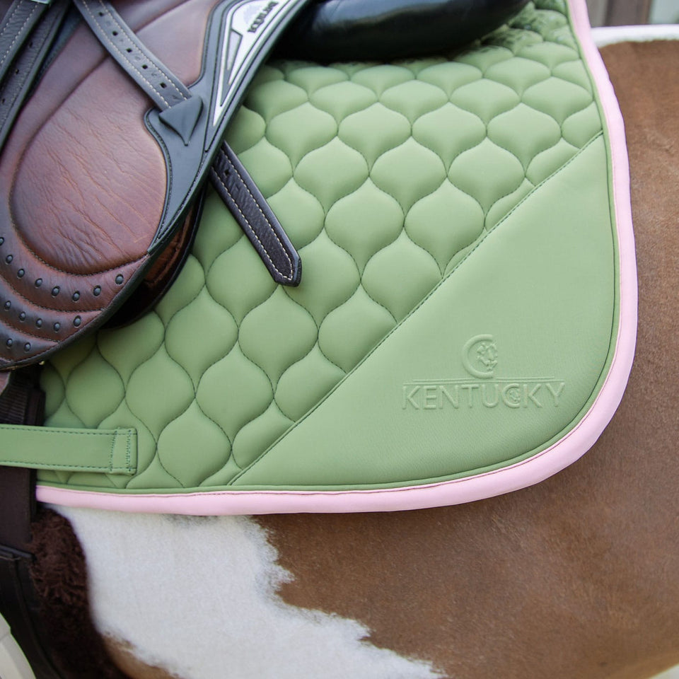 Kentucky Horsewear Softshell Onion Quilt Jumping Saddle Cloth - Khaki