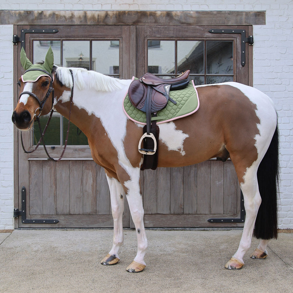 Kentucky Horsewear Softshell Onion Quilt Jumping Saddle Cloth - Khaki