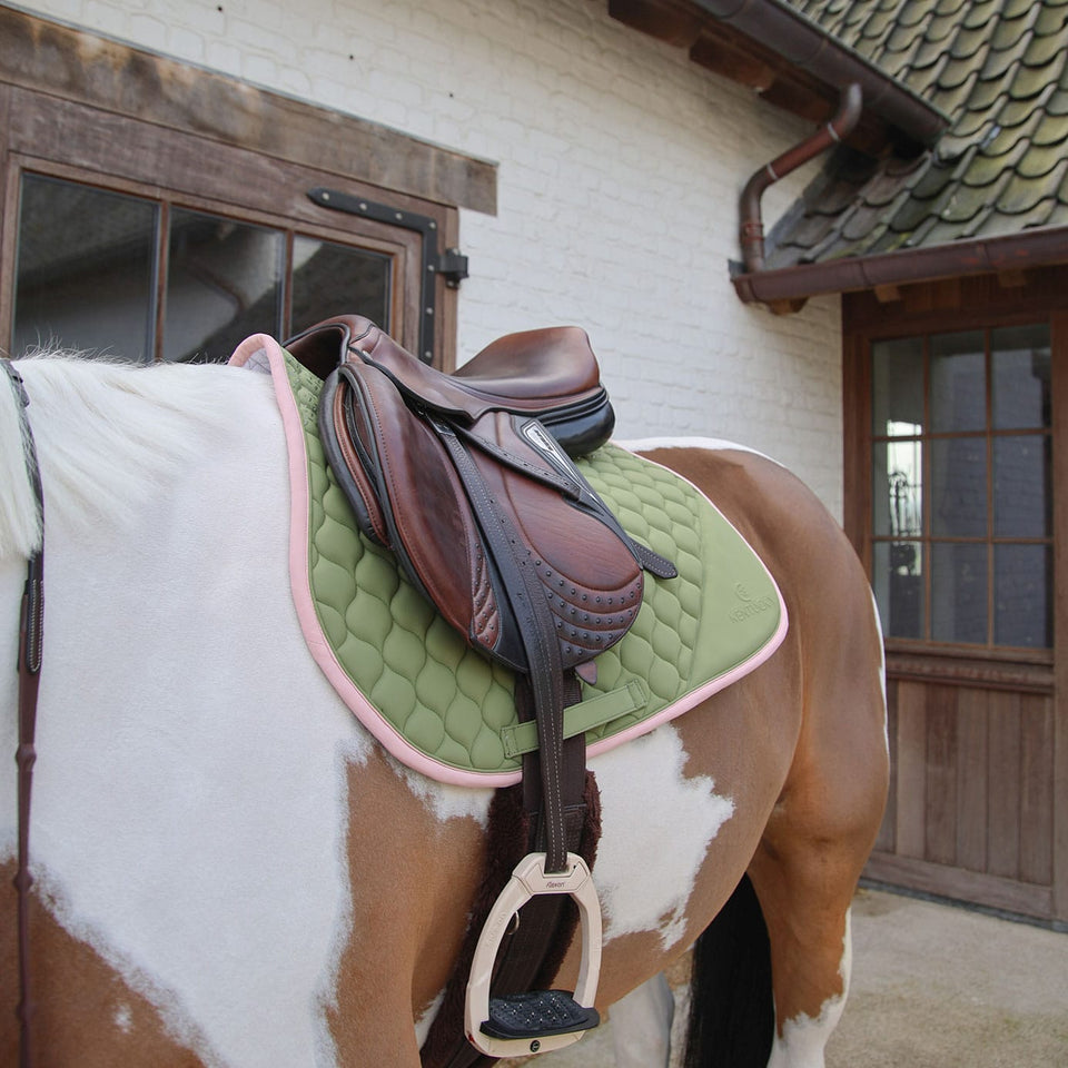 Kentucky Horsewear Softshell Onion Quilt Jumping Saddle Cloth - Khaki