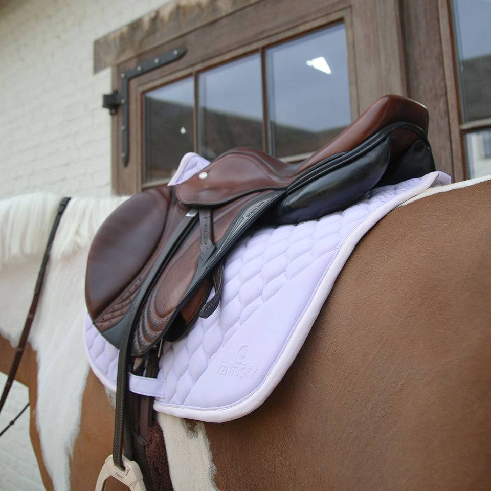 Kentucky Horsewear Softshell Onion Quilt Jumping Saddle Cloth - Light Purple