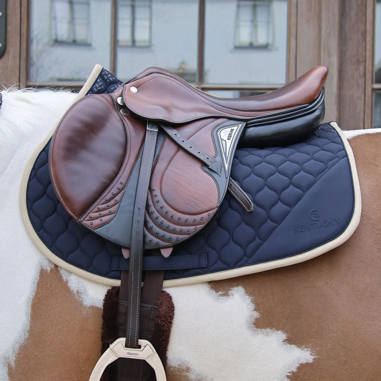 Kentucky Horsewear Softshell Onion Quilt Jumping Saddle Cloth - Navy