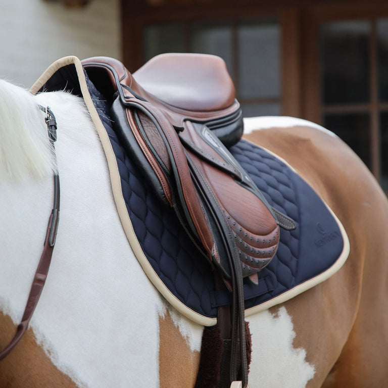 Kentucky Horsewear Softshell Onion Quilt Jumping Saddle Cloth - Navy