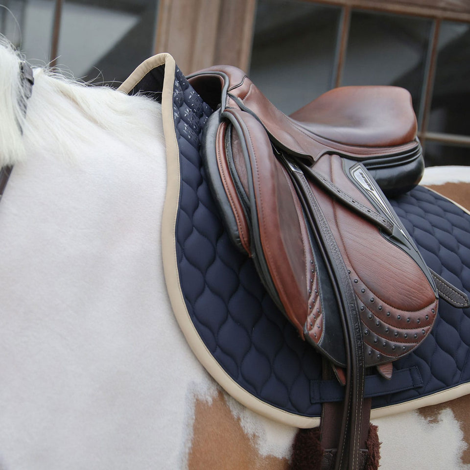 Kentucky Horsewear Softshell Onion Quilt Jumping Saddle Cloth - Navy