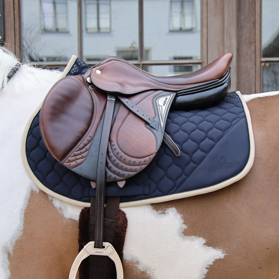 Kentucky Horsewear Softshell Onion Quilt Jumping Saddle Cloth - Navy