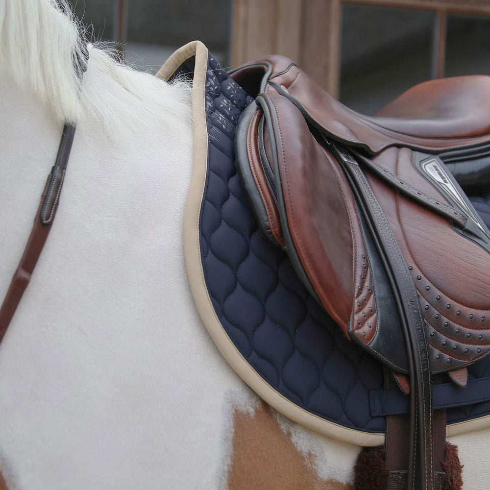 Kentucky Horsewear Softshell Onion Quilt Jumping Saddle Cloth - Navy