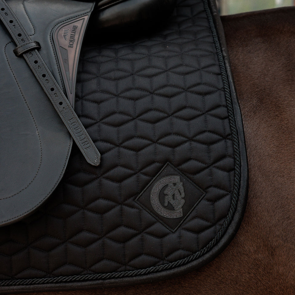 Kentucky Horsewear Sparkling Dressage Saddle Cloth - Black
