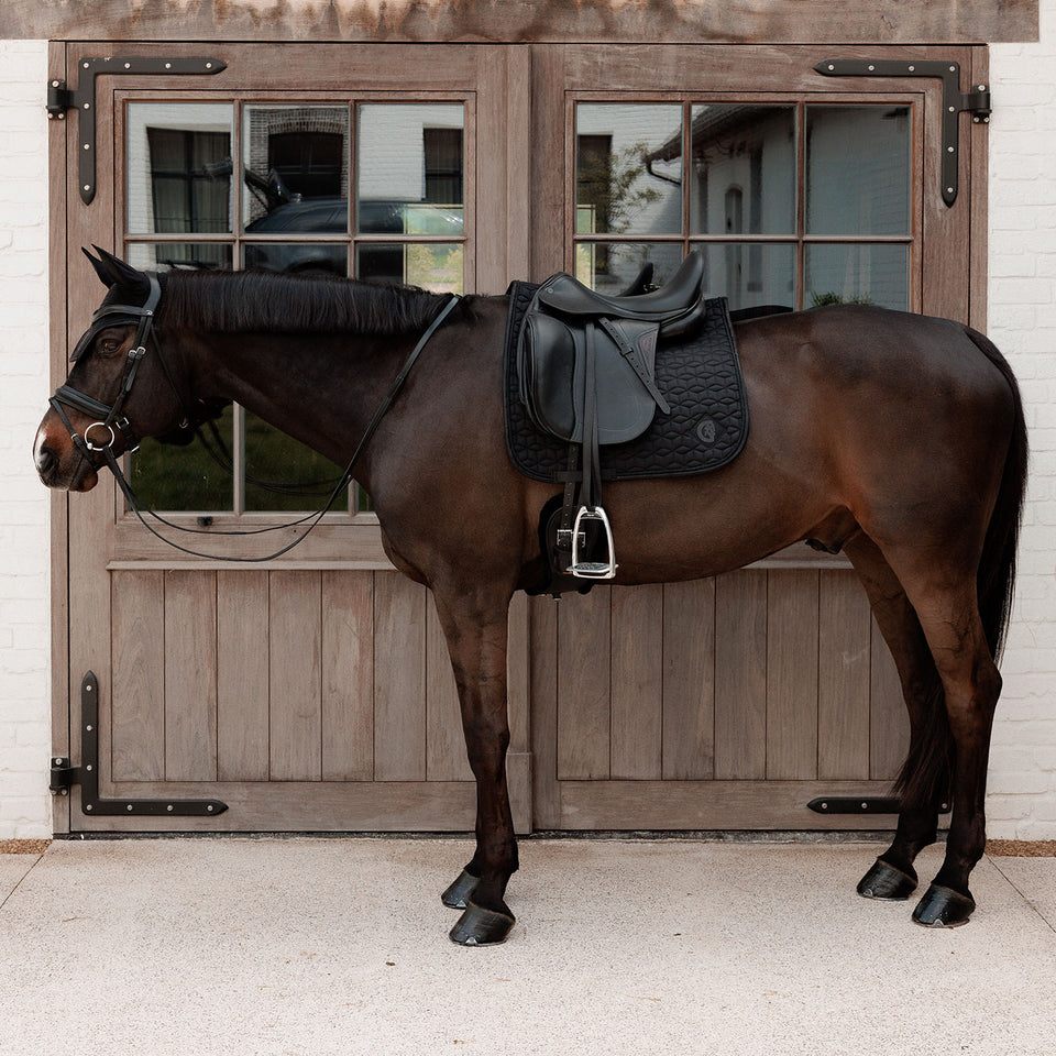 Kentucky Horsewear Sparkling Dressage Saddle Cloth - Black