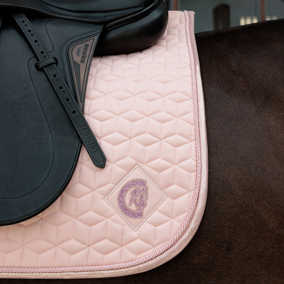 Kentucky Horsewear Sparkling Dressage Saddle Cloth - Old Rose