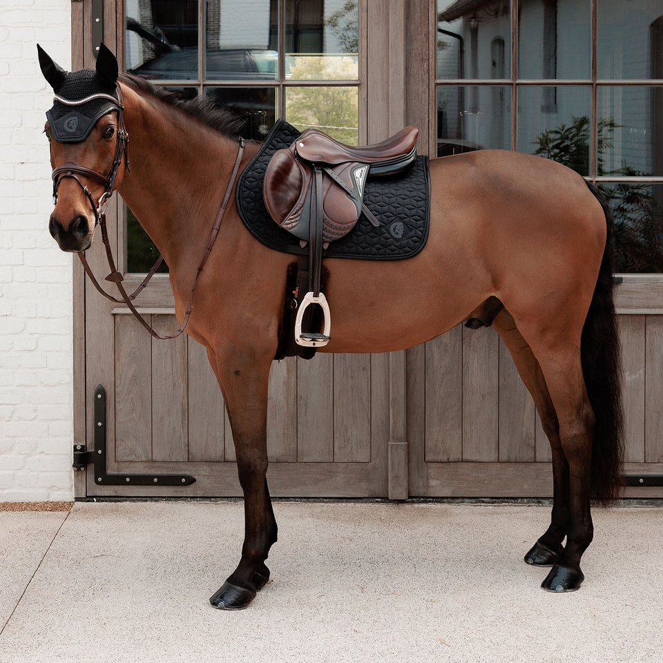 Kentucky Horsewear Sparkling Jumping Saddle Cloth - Black