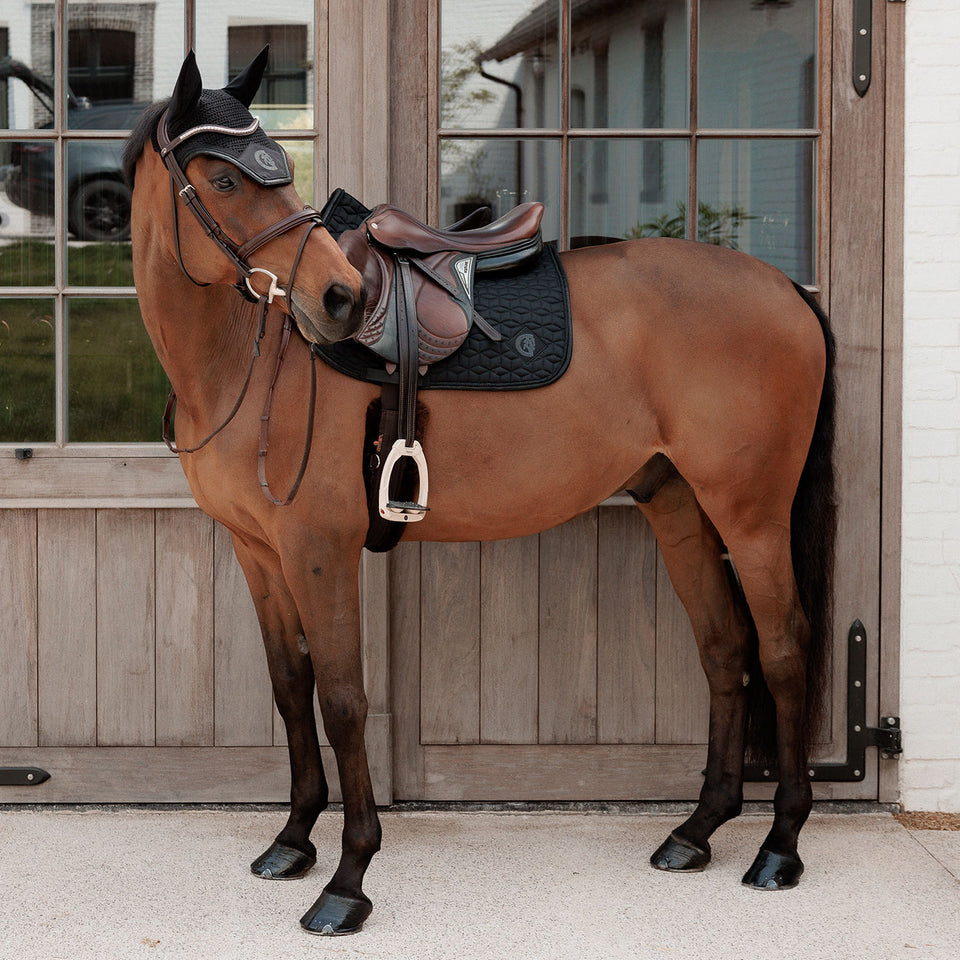 Kentucky Horsewear Sparkling Jumping Saddle Cloth - Black