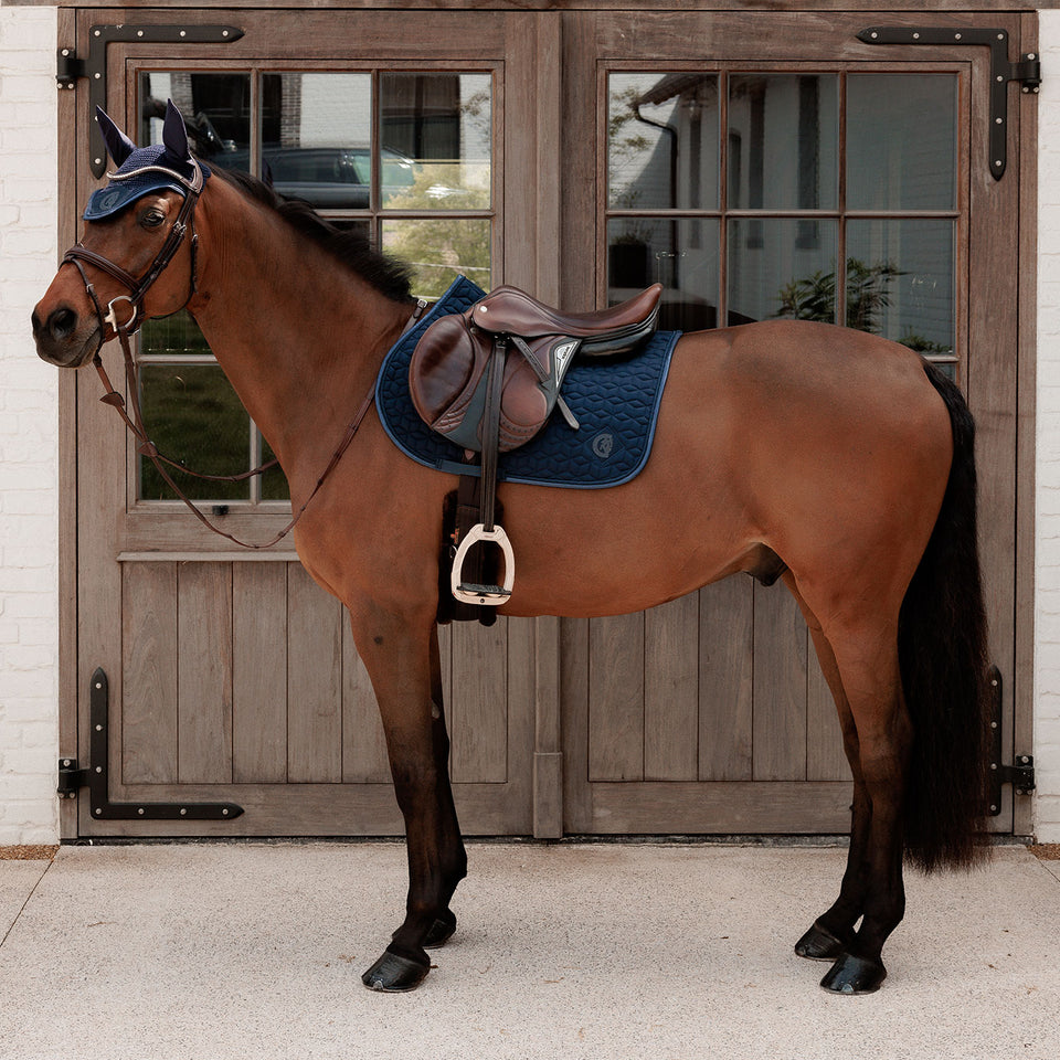 Kentucky Horsewear Sparkling Jumping Saddle Cloth - Navy