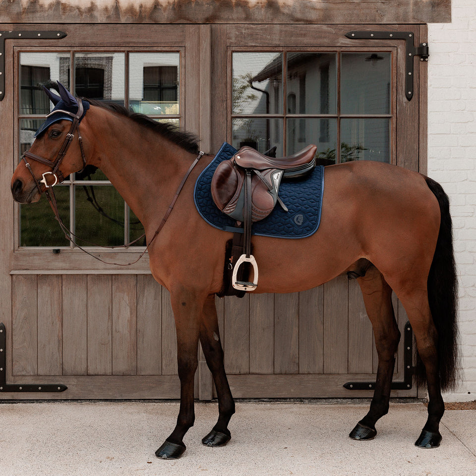 Kentucky Horsewear Sparkling Jumping Saddle Cloth - Navy
