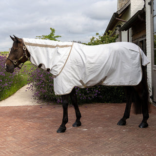 Kentucky Horsewear Comfort Sweet Itch Summer Sheet & Fly Rug - White/Beige