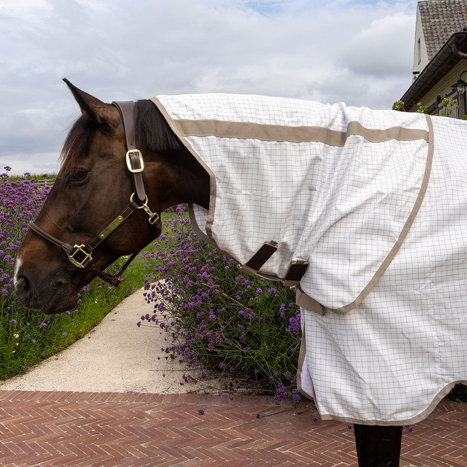 Kentucky Horsewear Comfort Sweet Itch Summer Sheet & Fly Rug - White/Beige