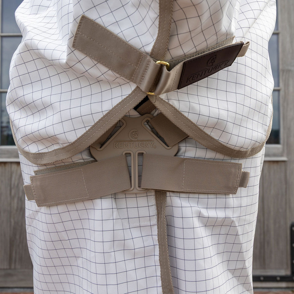 Kentucky Horsewear Comfort Sweet Itch Summer Sheet & Fly Rug - White/Beige