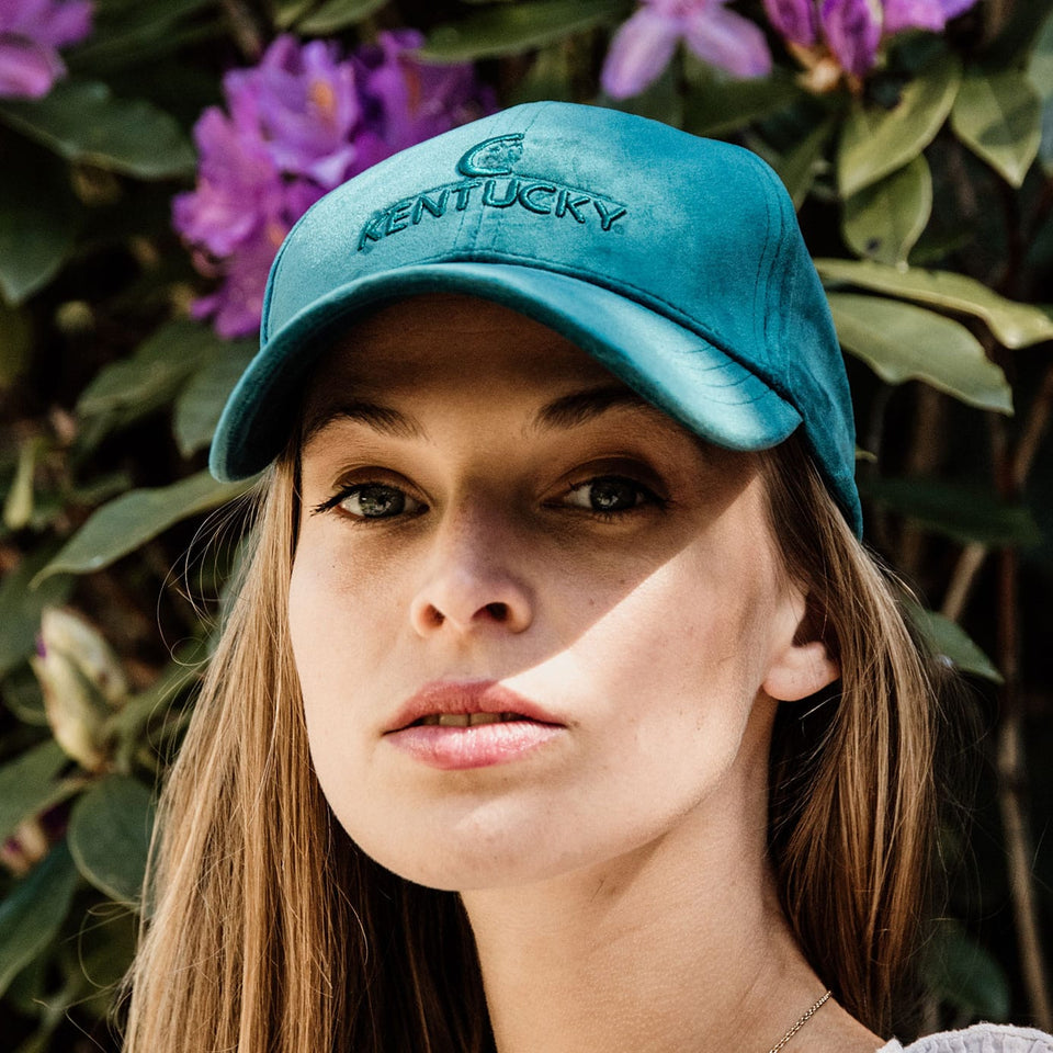 Kentucky Horsewear Velvet Baseball Cap - Emerald