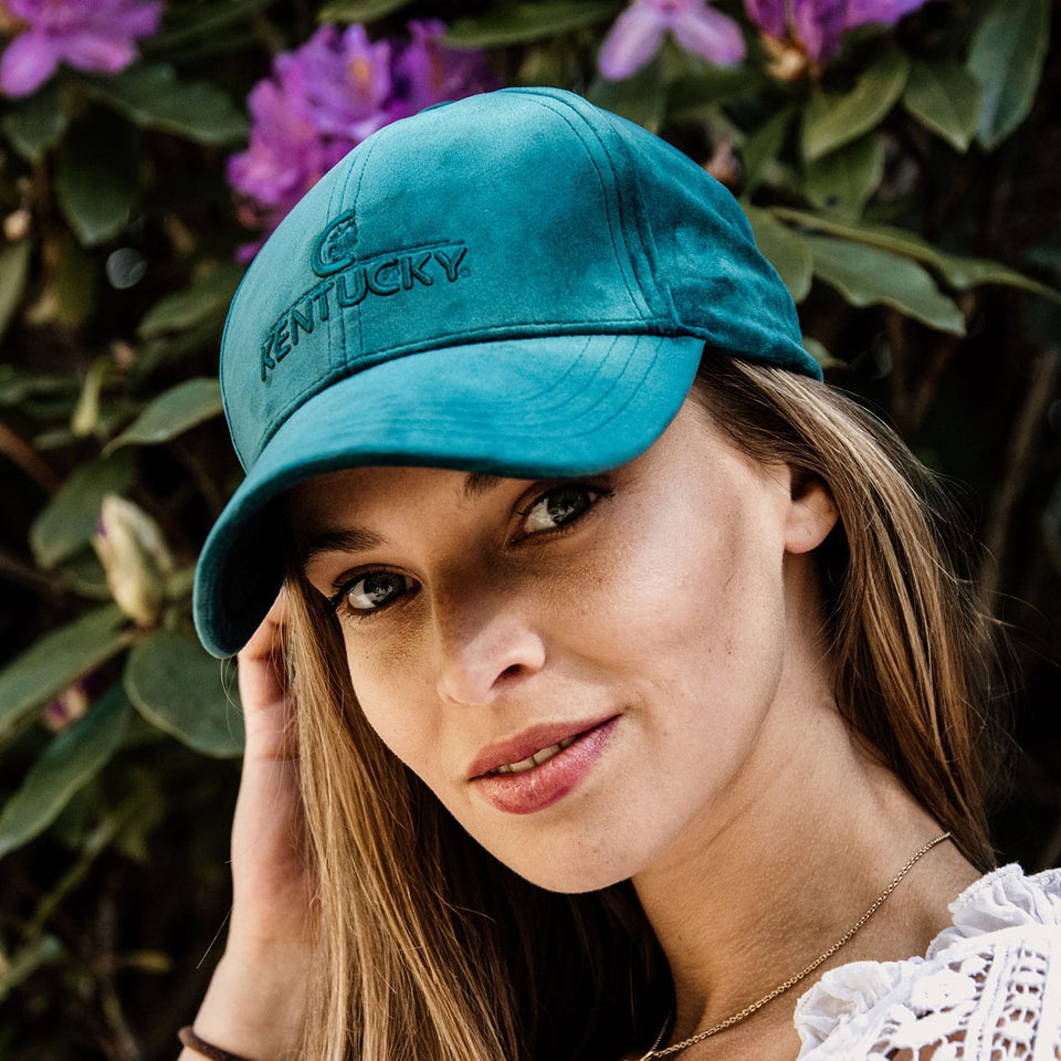 Kentucky Horsewear Velvet Baseball Cap - Emerald