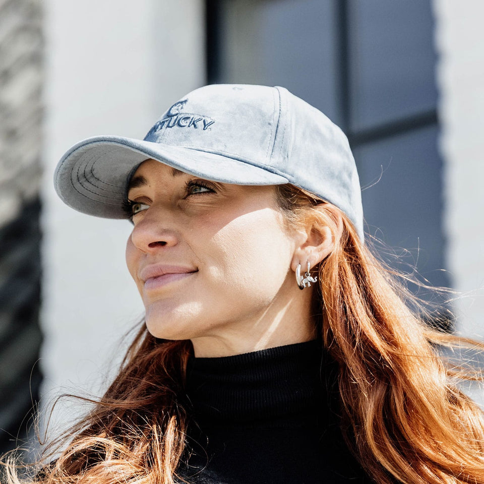 Kentucky Horsewear Velvet Baseball Cap - Light Blue