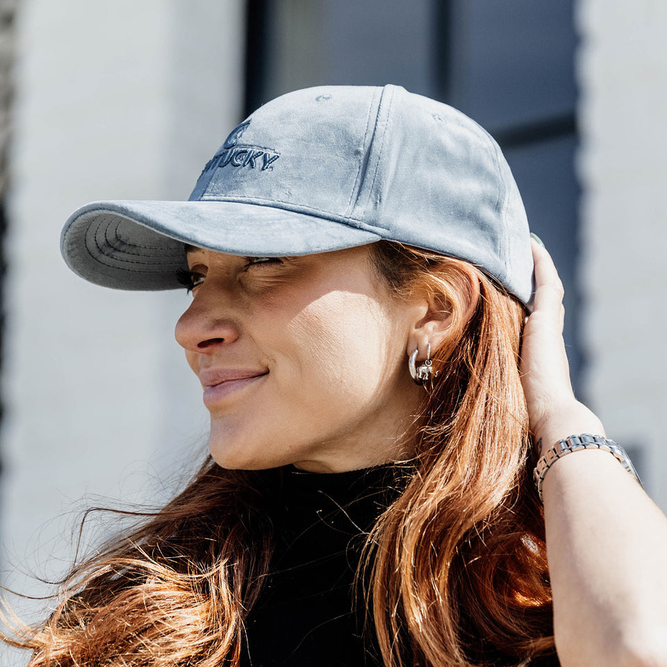 Kentucky Horsewear Velvet Baseball Cap - Light Blue