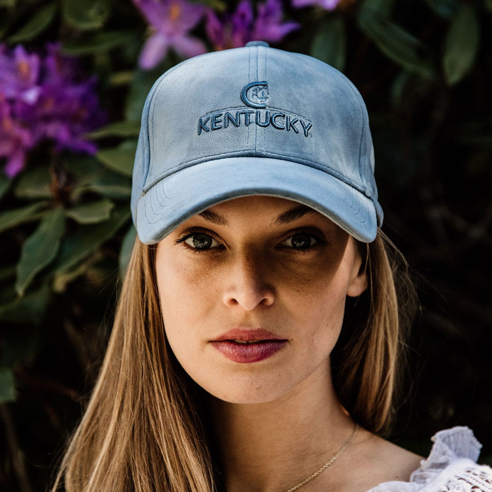 Kentucky Horsewear Velvet Baseball Cap - Light Blue