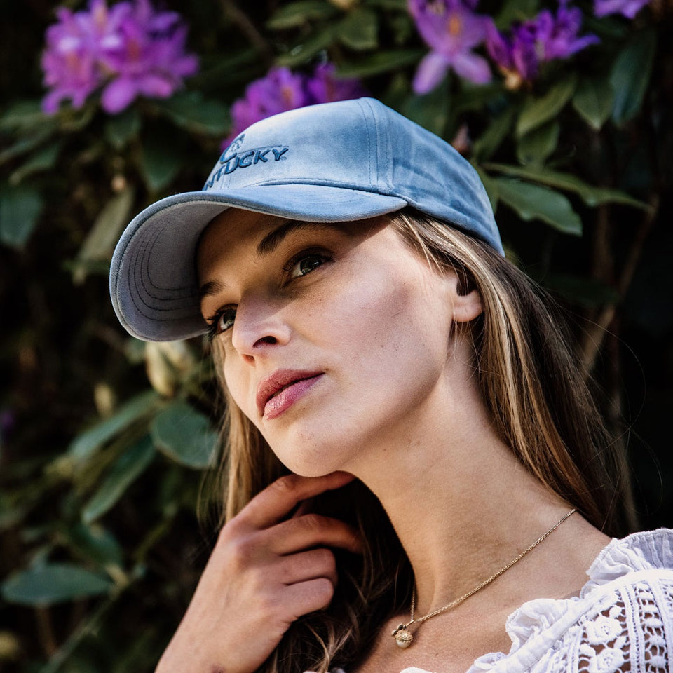 Kentucky Horsewear Velvet Baseball Cap - Light Blue