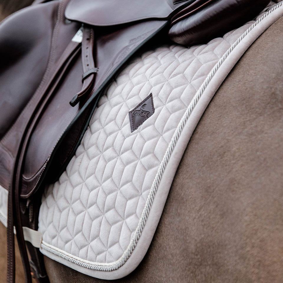 Kentucky Horsewear Velvet Basic Jumping Saddle Cloth - Beige