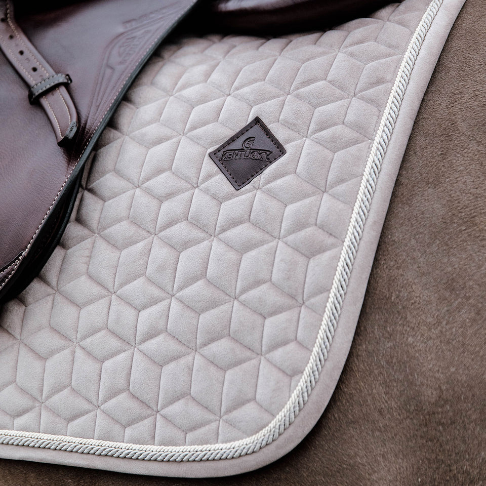Kentucky Horsewear Velvet Basic Jumping Saddle Cloth - Beige