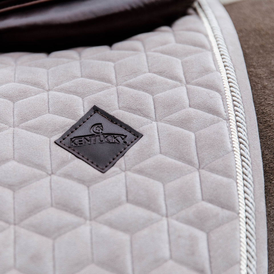 Kentucky Horsewear Velvet Basic Jumping Saddle Cloth - Beige