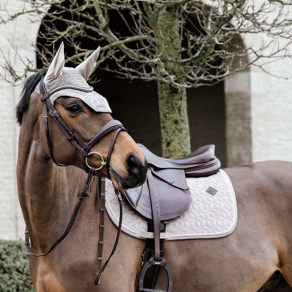 Kentucky Horsewear Velvet Basic Jumping Saddle Cloth - Beige